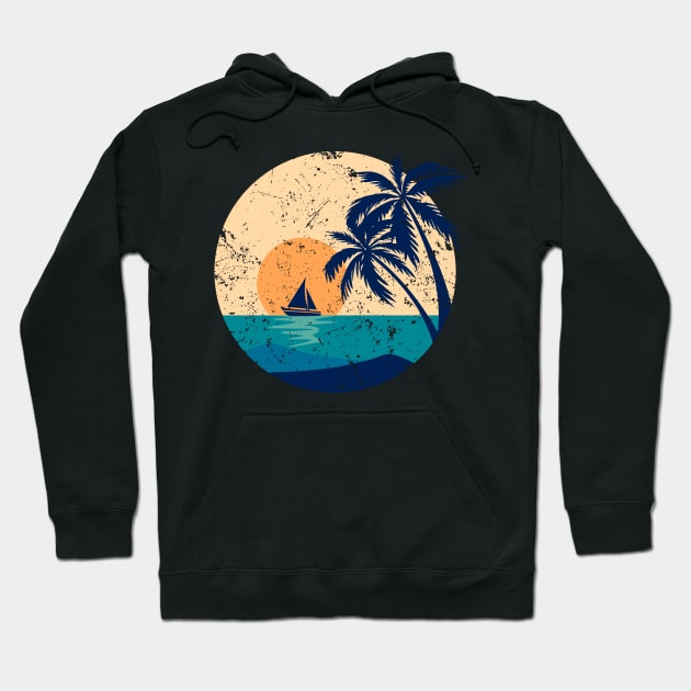 Yacht Rock Distressed Hoodie by CYPHERDesign